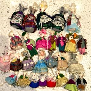 Antique cloth mouse collection (27)